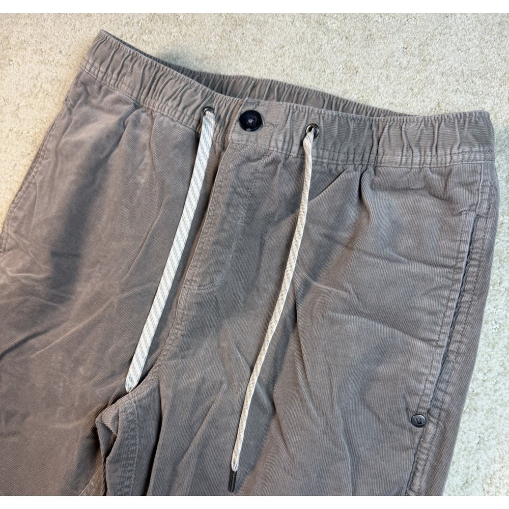 Vuori Optimist Gray Corduroy Performance Pants Drawstrings V440 Men's Small